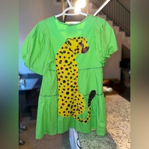 QOS SEQUIN LEOPARD BACK DRESS